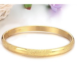 Bracelet Jonc Plaqué Or 18 Carats Pour Homme, Durable Et Résistant