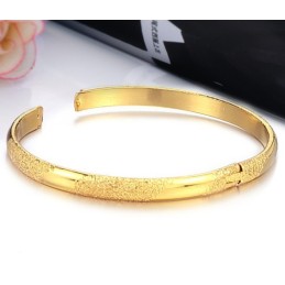 Bracelet Jonc Plaqué Or 18 Carats Pour Homme, Durable Et Résistant