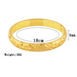 Bracelet Jonc Plaqué Or 18 Carats Pour Femme De Renommée Mondiale