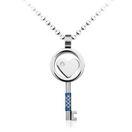 Pendentif En Titane En Forme De Clé Pour Homme - Chaîne Offerte