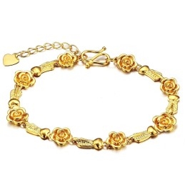 Bracelet Femme Plaqué Or 18 Carats De Haute Qualité