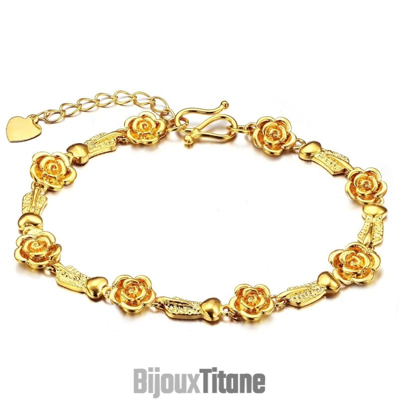Bracelet Femme Plaqué Or 18 Carats De Haute Qualité Bracelet Femme Plaqué Or 18 Carats De Haute Qualité