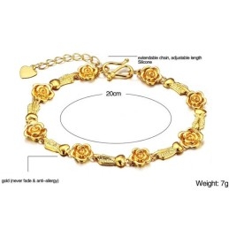 Bracelet Femme Plaqué Or 18 Carats De Haute Qualité