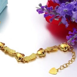 Bracelet Femme Plaqué Or 18 Carats De Haute Qualité