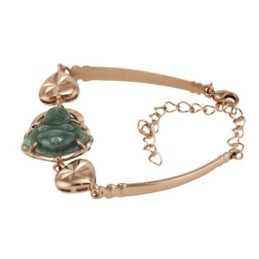 Bracelet Bouddha De Jade Plaqué Or 18 Carats De Qualité Fiable