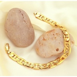 Bracelet Plaqué Or 18 Carats Avec Inscription « G » Pour Homme