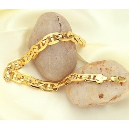 Bracelet Plaqué Or 18 Carats Avec Inscription « G » Pour Homme