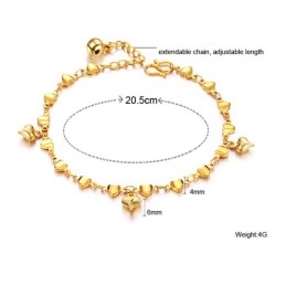Bracelet Plaqué Or 18 Carats Pour Femme, De Qualité Stable
