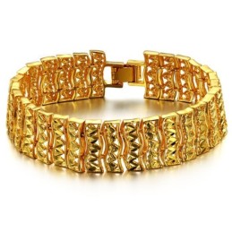 Bracelet Homme Plaqué Or 18 Carats De Qualité Supérieure
