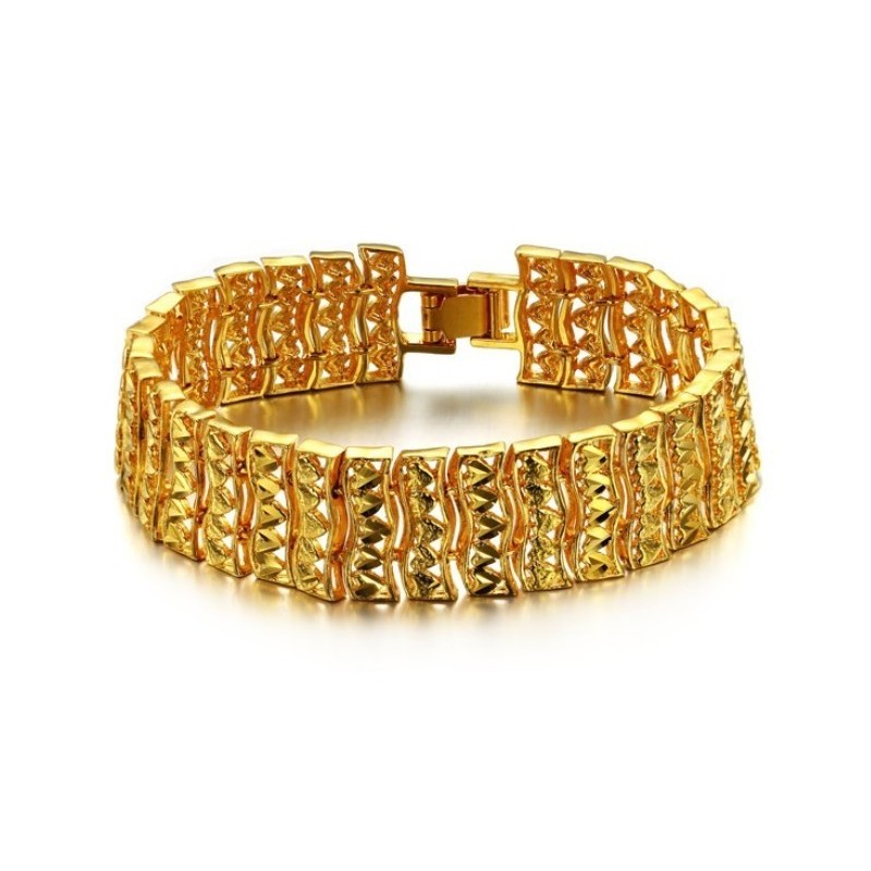 Bracelet Homme Plaqué Or 18 Carats De Qualité Supérieure Bracelet Homme Plaqué Or 18 Carats De Qualité Supérieure