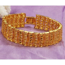 Bracelet Homme Plaqué Or 18 Carats De Qualité Supérieure