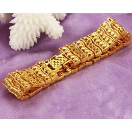 Bracelet Homme Plaqué Or 18 Carats De Qualité Supérieure