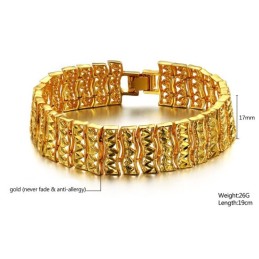 Bracelet Homme Plaqué Or 18 Carats De Qualité Supérieure