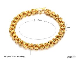 Bracelet Plaqué Or 18 Carats Pour Femme, Facile À Utiliser