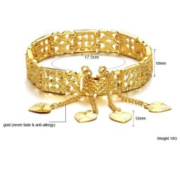 Bracelet Plaqué Or 18 Carats Pour Femme, Durable Et Résistant