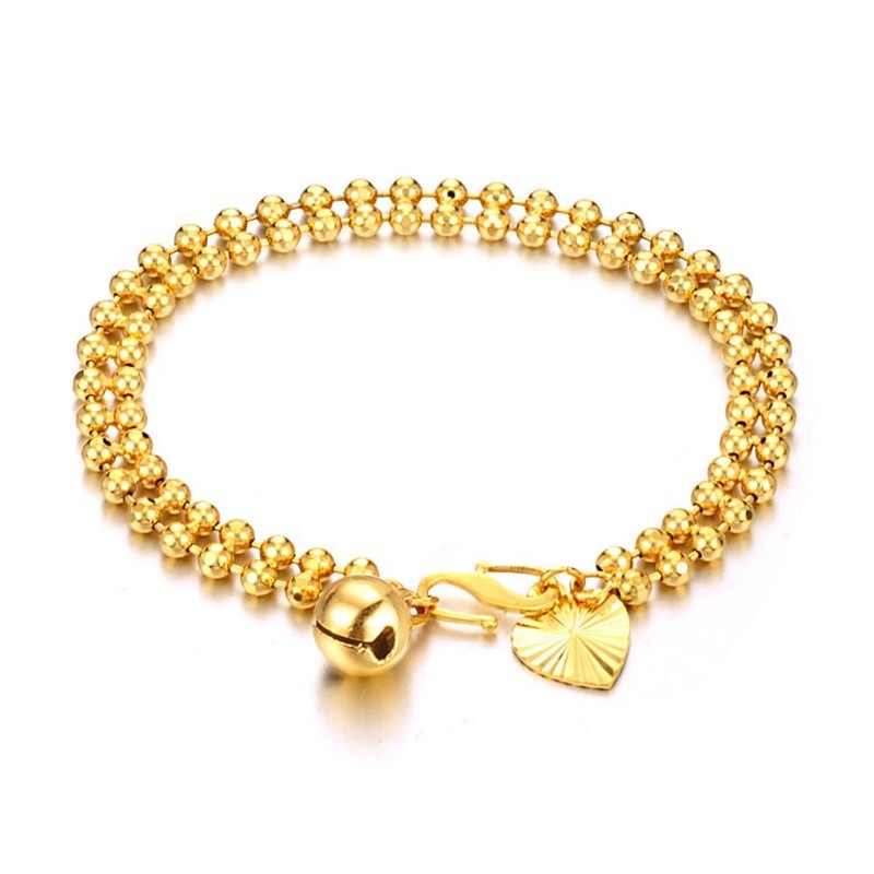 Bracelet Femme En Plaqué Or 18 Carats En Forme De Boule, La Reine De La Qualité