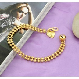 Bracelet Femme En Plaqué Or 18 Carats En Forme De Boule, La Reine De La Qualité