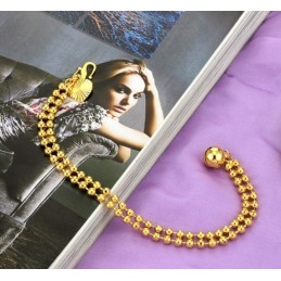 Bracelet Femme En Plaqué Or 18 Carats En Forme De Boule, La Reine De La Qualité