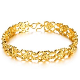 Bracelet Femme Plaqué Or 18 Carats De Haute Qualité