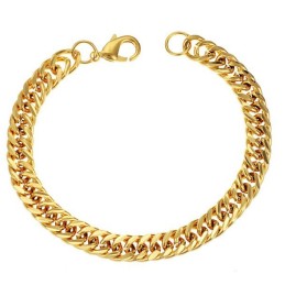 Bracelet Plaqué Or 18 Carats Pour Homme, De Qualité Stable