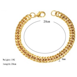 Bracelet Plaqué Or 18 Carats Pour Homme, De Qualité Stable