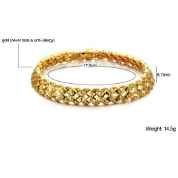 Bracelet Creux Plaqué Or 18 Carats Pour Femme De Qualité Supérieure
