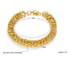 Bracelet Femme Plaqué Or 18 Carats De Haute Qualité