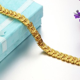 Bracelet Plaqué Or 18 Carats Pour Femme, Complet Avec Spécifications