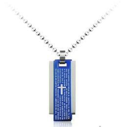 Pendentif En Titane À Trois Cartes Pour Homme - Chaîne Offerte