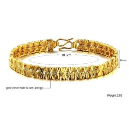 Bracelet Plaqué Or 18 Carats Pour Femme, Durable Et Résistant