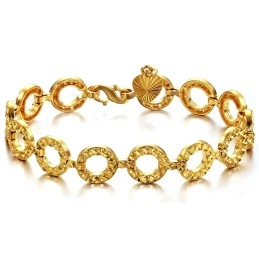 Bracelet Plaqué Or 18 Carats Pour Femme, De Qualité Stable