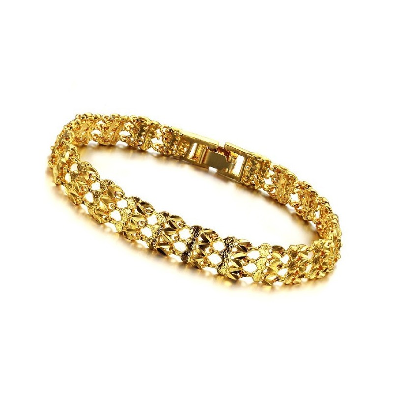 Bracelet Femme Plaqué Or 18 Carats De Haute Qualité Bracelet Femme Plaqué Or 18 Carats De Haute Qualité