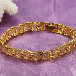 Bracelet Femme Plaqué Or 18 Carats De Haute Qualité