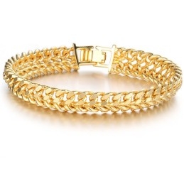 Bracelet Classique Pour Homme Plaqué Or 18 Carats De Renommée Mondiale