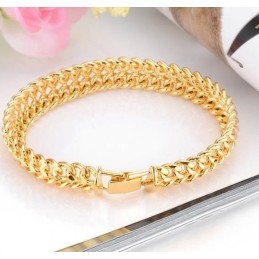 Bracelet Classique Pour Homme Plaqué Or 18 Carats De Renommée Mondiale