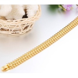 Bracelet Classique Pour Homme Plaqué Or 18 Carats De Renommée Mondiale