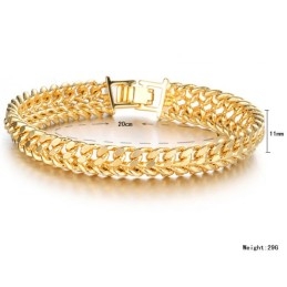 Bracelet Classique Pour Homme Plaqué Or 18 Carats De Renommée Mondiale