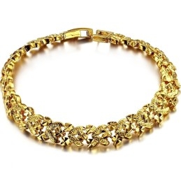 Bracelet Plaqué Or 18 Carats Pour Femme, Réputé Pour Sa Qualité Exceptionnelle