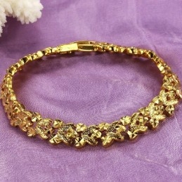 Bracelet Plaqué Or 18 Carats Pour Femme, Réputé Pour Sa Qualité Exceptionnelle