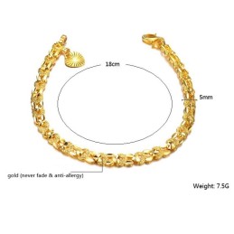 Bracelet Élégant En Plaqué Or 18 Carats Pour Femme, Qualité Et Quantité Garanties