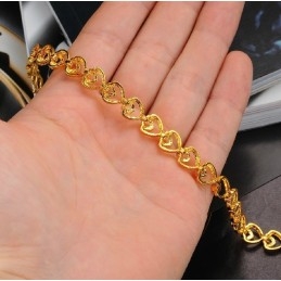 Bracelet Femme Plaqué Or 18 Carats De Haute Qualité