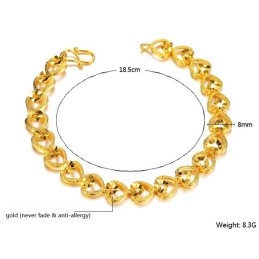 Bracelet Femme Plaqué Or 18 Carats De Haute Qualité