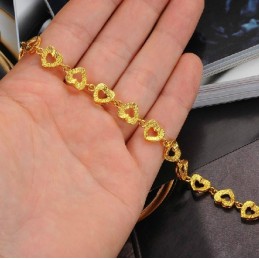 Bracelet Plaqué Or 18 Carats Pour Femme, De Renommée Mondiale