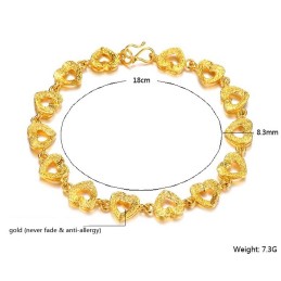 Bracelet Plaqué Or 18 Carats Pour Femme, De Renommée Mondiale