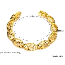 Bracelet Plaqué Or 18 Carats Pour Femme, De Réputation Fiable