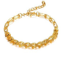 Bracelet Plaqué Or 18 Carats Pour Femme, Qualité Et Quantité Garanties