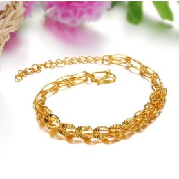 Bracelet Plaqué Or 18 Carats Pour Femme, Qualité Et Quantité Garanties