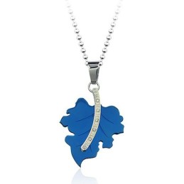 Pendentif Exquis En Titane En Forme De Feuille D'Érable Pour Homme - Chaîne Offerte