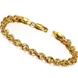 Bracelet Plaqué Or 18 Carats Pour Femme, Durable Et Résistant
