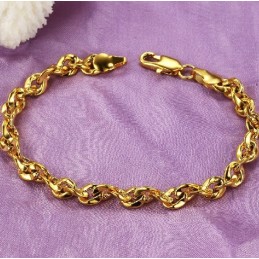 Bracelet Plaqué Or 18 Carats Pour Femme, Durable Et Résistant